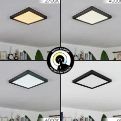 hofstein Plafonnier Canditas LED Noir, 1 lumière