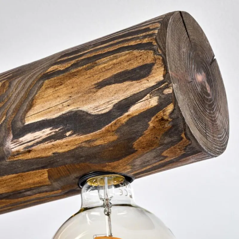 Style Boho-Chic-hofstein Plafonnier Canedo Brun, Écru, Noir, 5 lumières