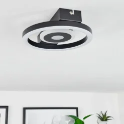 hofstein Plafonnier Canhoso LED Noir, 1 lumière