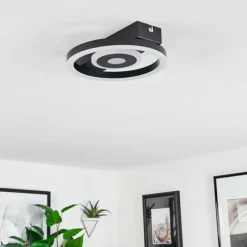 hofstein Plafonnier Canhoso LED Noir, 1 lumière