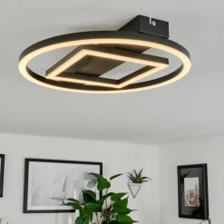 hofstein Plafonnier Canhoso LED Noir, 1 lumière