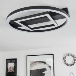 hofstein Plafonnier Canhoso LED Noir, 1 lumière