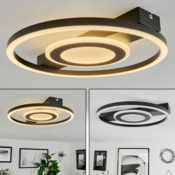 hofstein Plafonnier Canhoso LED Noir, 1 lumière
