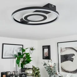 hofstein Plafonnier Canhoso LED Noir, 1 lumière