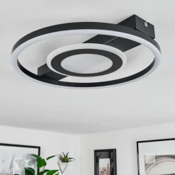 hofstein Plafonnier Canhoso LED Noir, 1 lumière