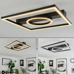 hofstein Plafonnier Canhoso LED Noir, 1 lumière