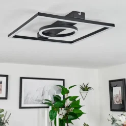 hofstein Plafonnier Canhoso LED Noir, 1 lumière