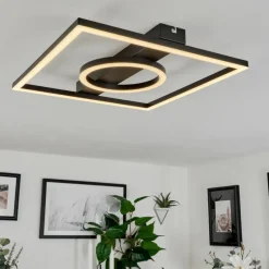 hofstein Plafonnier Canhoso LED Noir, 1 lumière