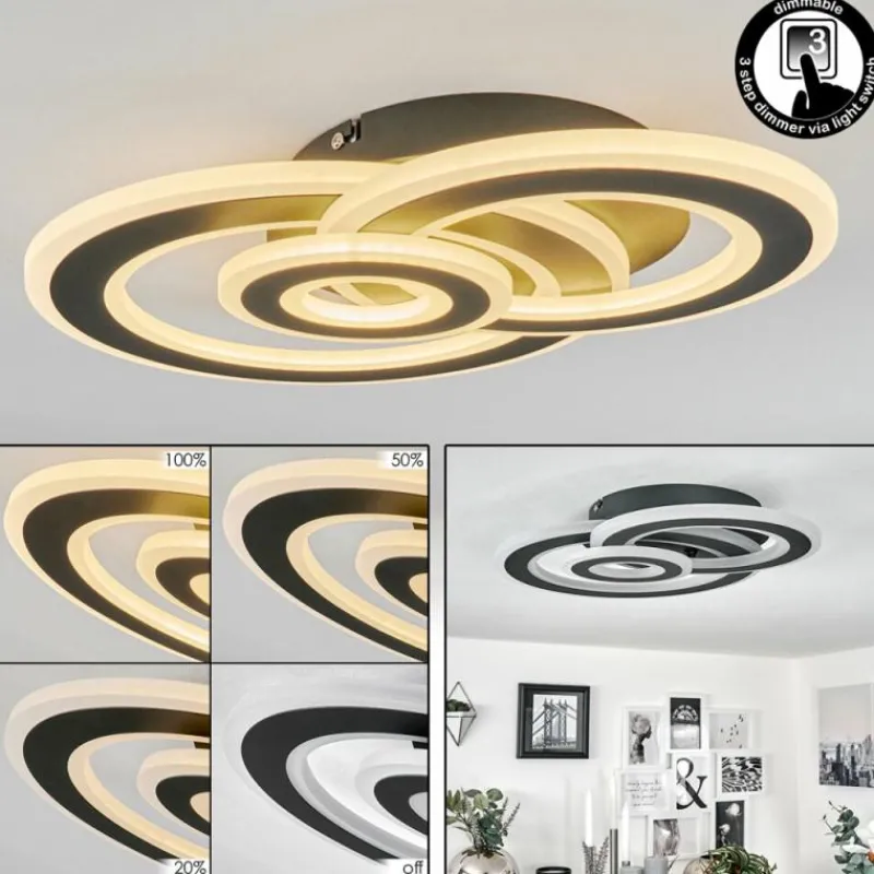hofstein Plafonnier Casaldelo LED Anthracite, 1 lumière