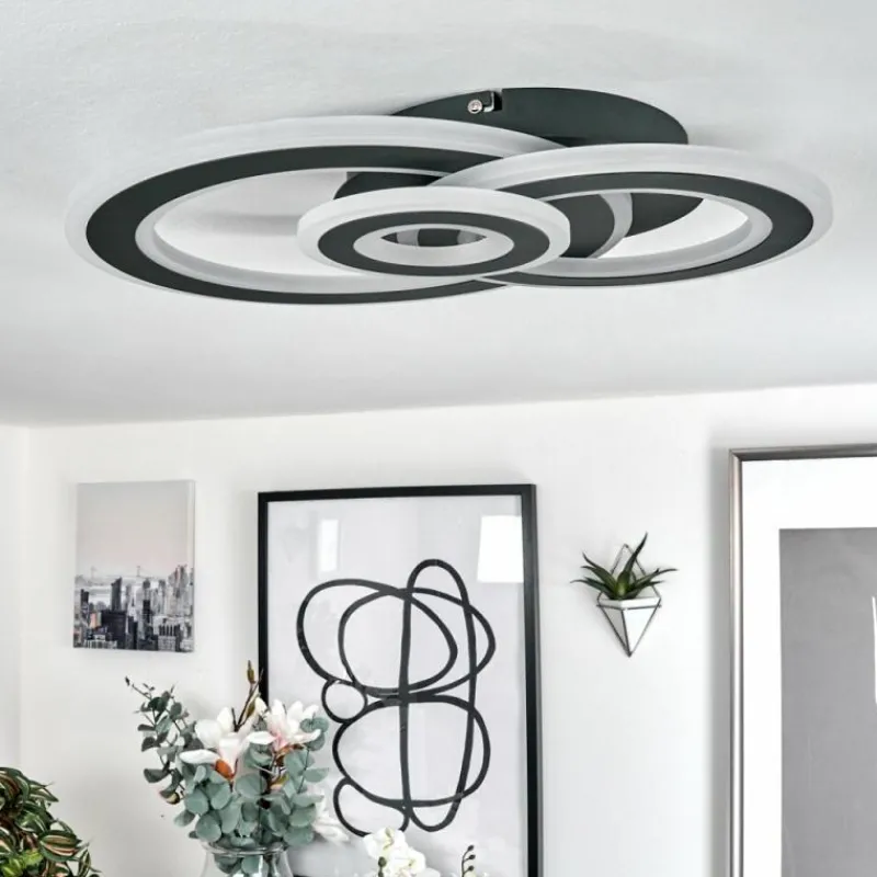 hofstein Plafonnier Casaldelo LED Anthracite, 1 lumière