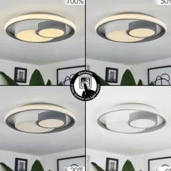 hofstein Plafonnier Casqueira LED Gris, Blanc, 1 lumière