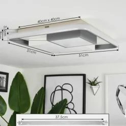 hofstein Plafonnier Casqueira LED Gris, Blanc, 1 lumière