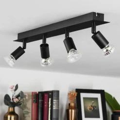 hofstein Plafonnier Castillo Noir, 4 lumières