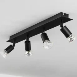 hofstein Plafonnier Castillo Noir, 4 lumières