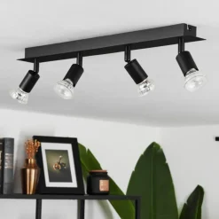 hofstein Plafonnier Castillo Noir, 4 lumières