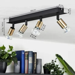 hofstein Plafonnier Castillo Noir, 4 lumières