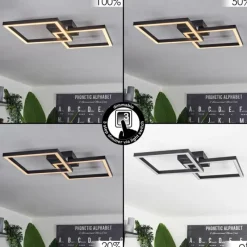 hofstein Plafonnier Cavareno LED Noir, 1 lumière* Éclairage Led