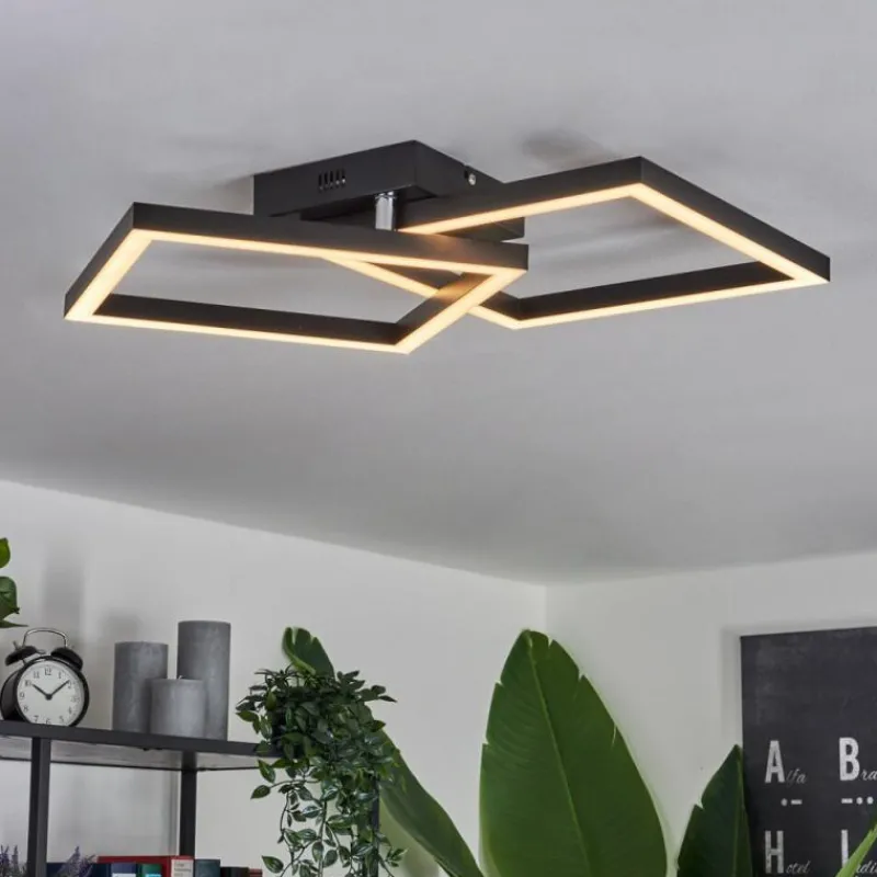 hofstein Plafonnier Cavareno LED Noir, 1 lumière* Éclairage Led