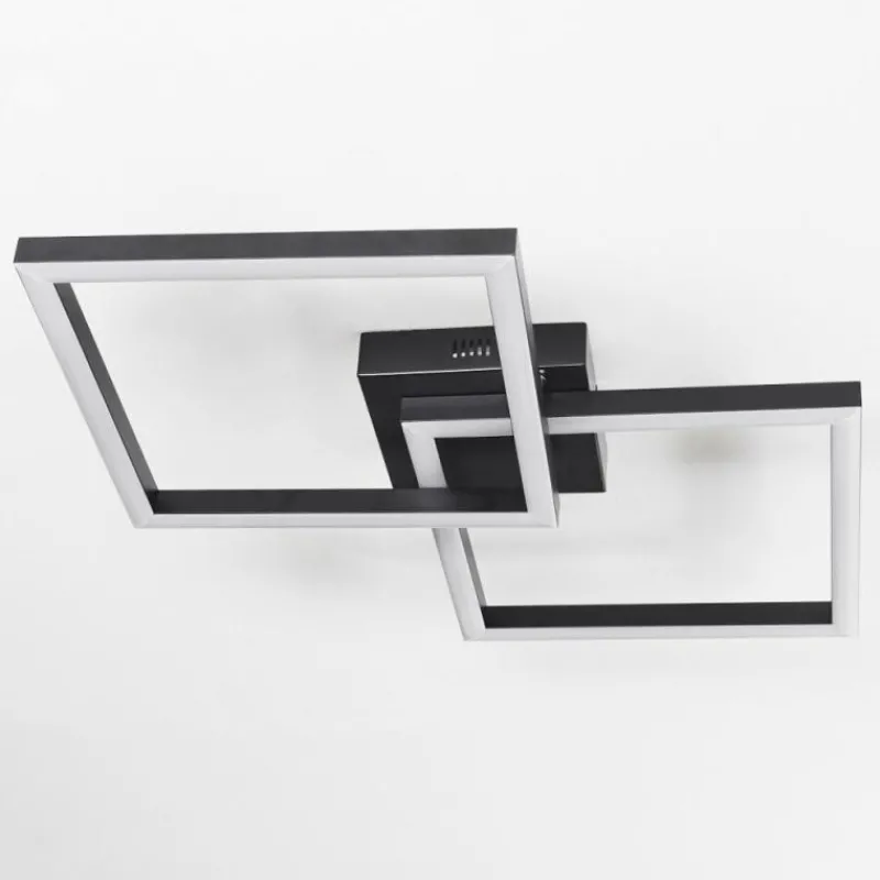 hofstein Plafonnier Cavareno LED Noir, 1 lumière* Éclairage Led