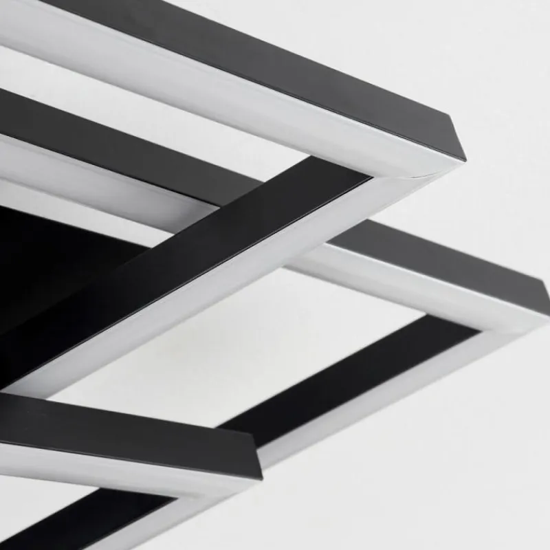 hofstein Plafonnier Cavareno LED Noir, 1 lumière* Éclairage Led