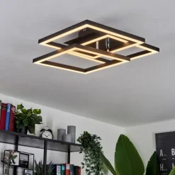 hofstein Plafonnier Cavareno LED Noir, 1 lumière* Éclairage Led