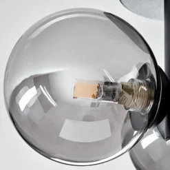 Suspension Verre Fumé-hofstein Plafonnier Cebola Noir, 3 lumières