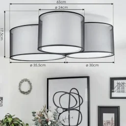 Lampes En Tissu-hofstein Plafonnier Cerdedo Blanc, 3 lumières