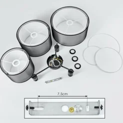 Lampes En Tissu-hofstein Plafonnier Cerdedo Blanc, 3 lumières