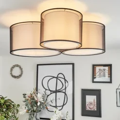 Lampes En Tissu-hofstein Plafonnier Cerdedo Blanc, 3 lumières