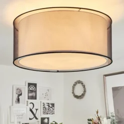 Lampes En Tissu-hofstein Plafonnier Cerdedo Blanc, 3 lumières