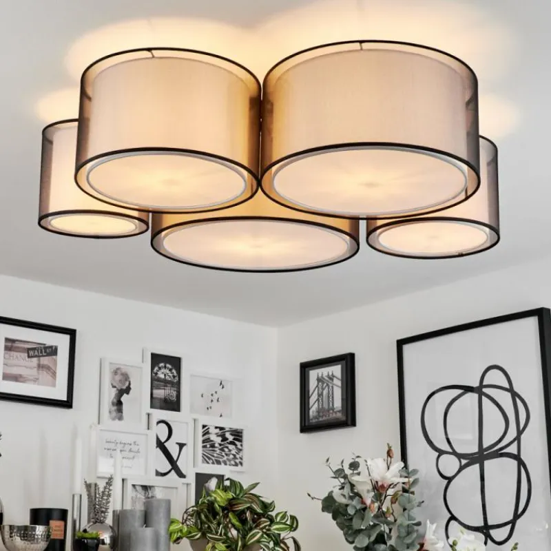 Lampes En Tissu-hofstein Plafonnier Cerdedo Blanc, 5 lumières