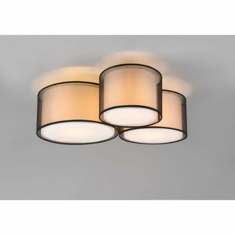 Lampes En Tissu-Luminaires Trio Plafonnier Cerdedo Blanc, 3 lumières