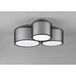 Lampes En Tissu-Luminaires Trio Plafonnier Cerdedo Blanc, 3 lumières