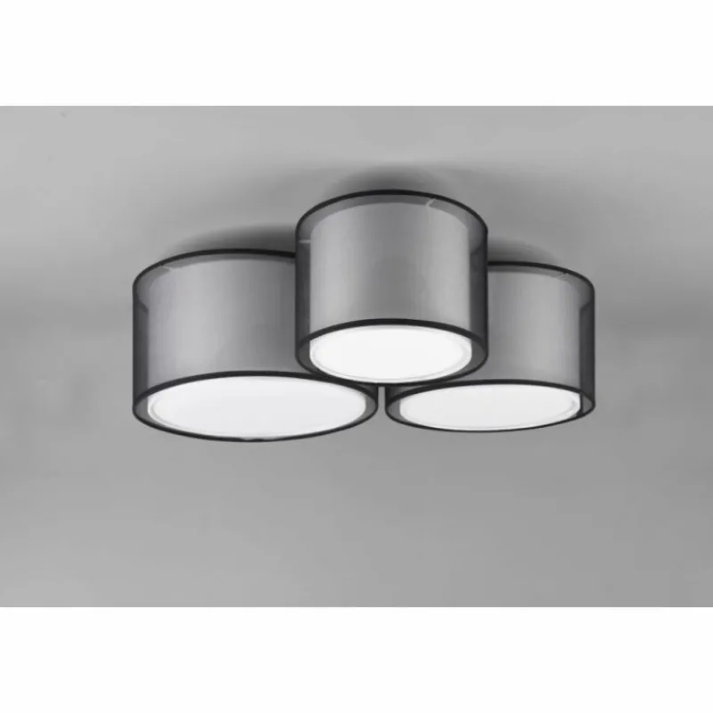 Lampes En Tissu-Luminaires Trio Plafonnier Cerdedo Blanc, 3 lumières