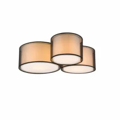 Lampes En Tissu-Luminaires Trio Plafonnier Cerdedo Blanc, 3 lumières