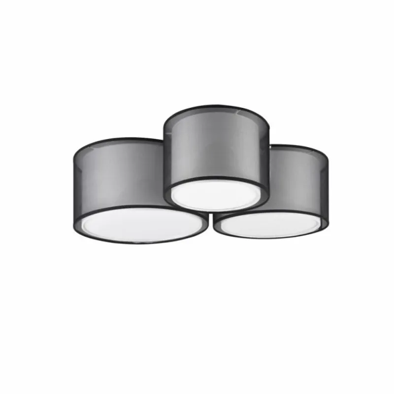 Lampes En Tissu-Luminaires Trio Plafonnier Cerdedo Blanc, 3 lumières