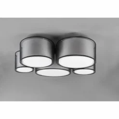 Lampes En Tissu-Luminaires Trio Plafonnier Cerdedo Blanc, 5 lumières