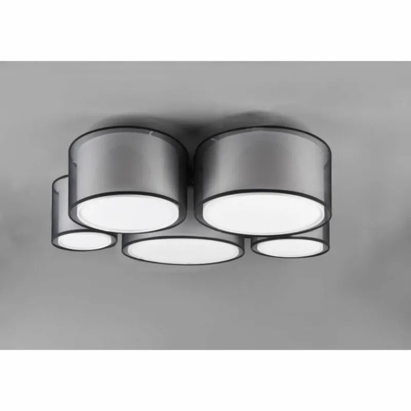 Lampes En Tissu-Luminaires Trio Plafonnier Cerdedo Blanc, 5 lumières