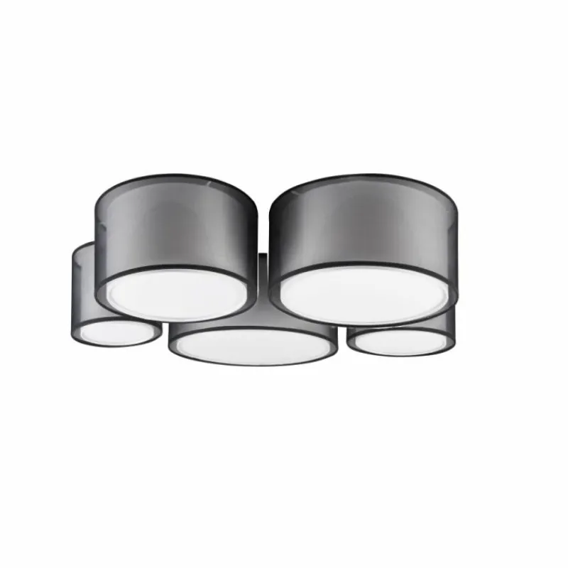 Lampes En Tissu-Luminaires Trio Plafonnier Cerdedo Blanc, 5 lumières