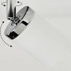 hofstein Plafonnier Cerejeiras LED Chrome, 2 lumières, Télécommandes, Changeur de couleurs