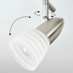 hofstein Plafonnier Chapod LED Nickel mat, 3 lumières