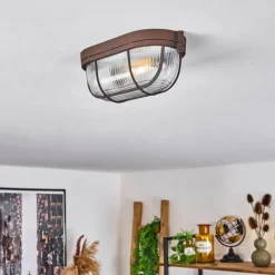 hofstein Plafonnier Chaquire Brun, Rouille, 1 lumière