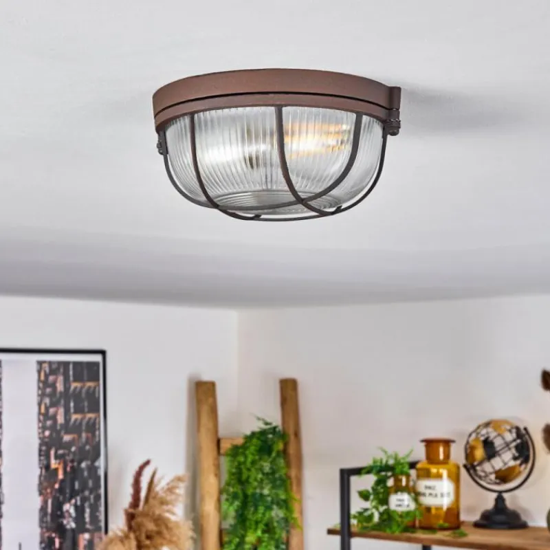 hofstein Plafonnier Chaquire Brun, Rouille, 1 lumière