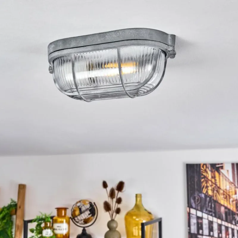 hofstein Plafonnier Chaquire Gris, 1 lumière