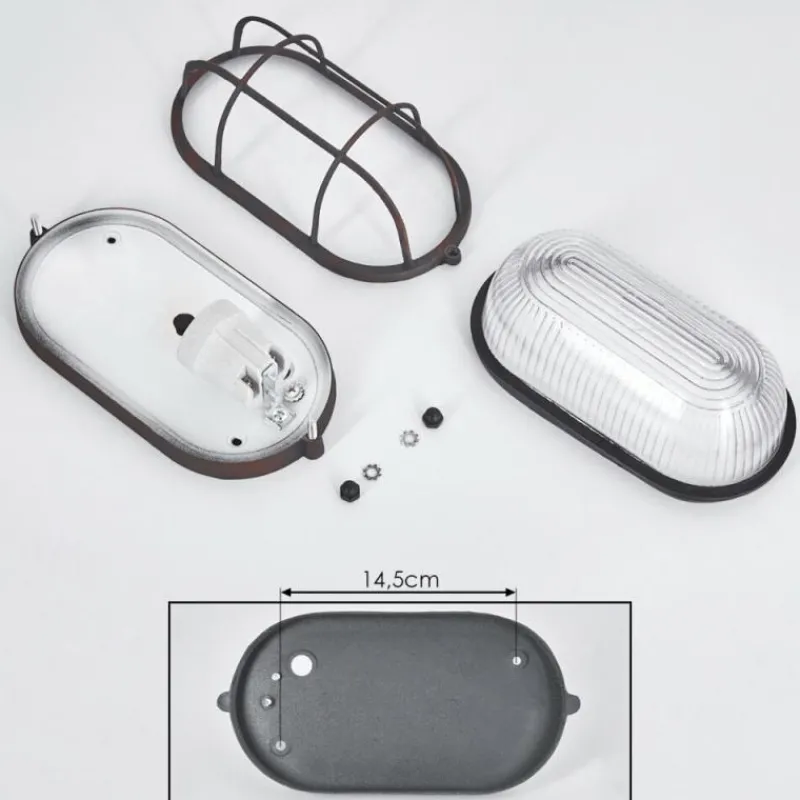 hofstein Plafonnier Chaquire Gris, 1 lumière