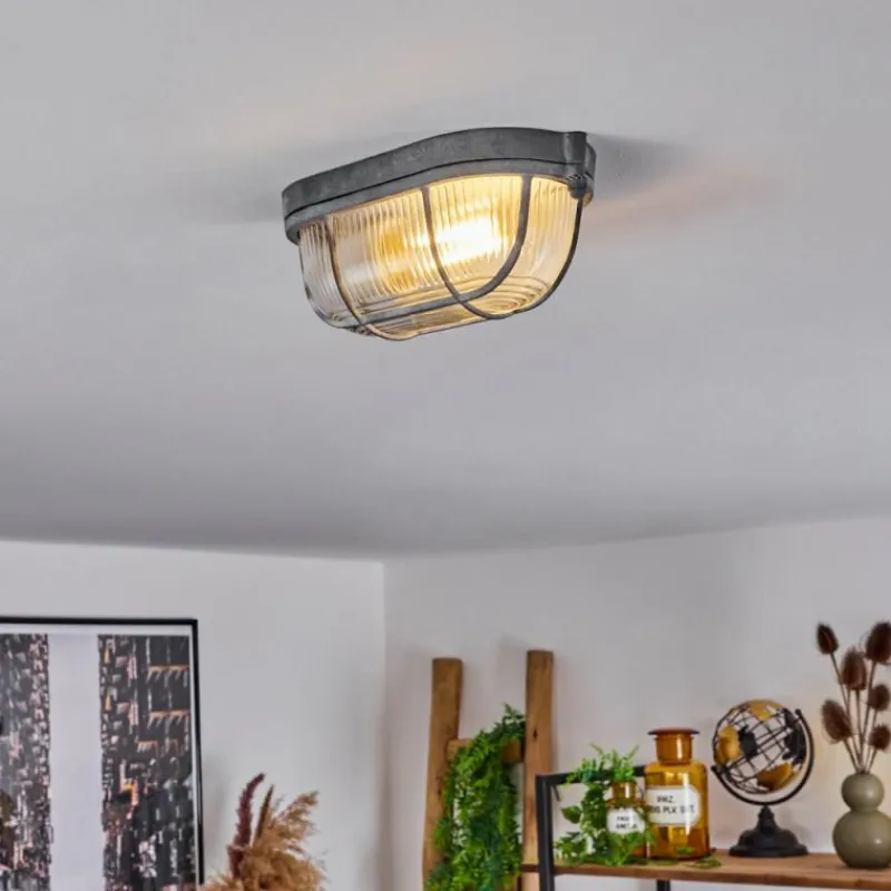 hofstein Plafonnier Chaquire Gris, 1 lumière