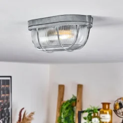 hofstein Plafonnier Chaquire Gris, 1 lumière