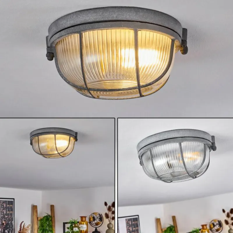 hofstein Plafonnier Chaquire Gris, 1 lumière