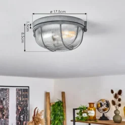 hofstein Plafonnier Chaquire Gris, 1 lumière