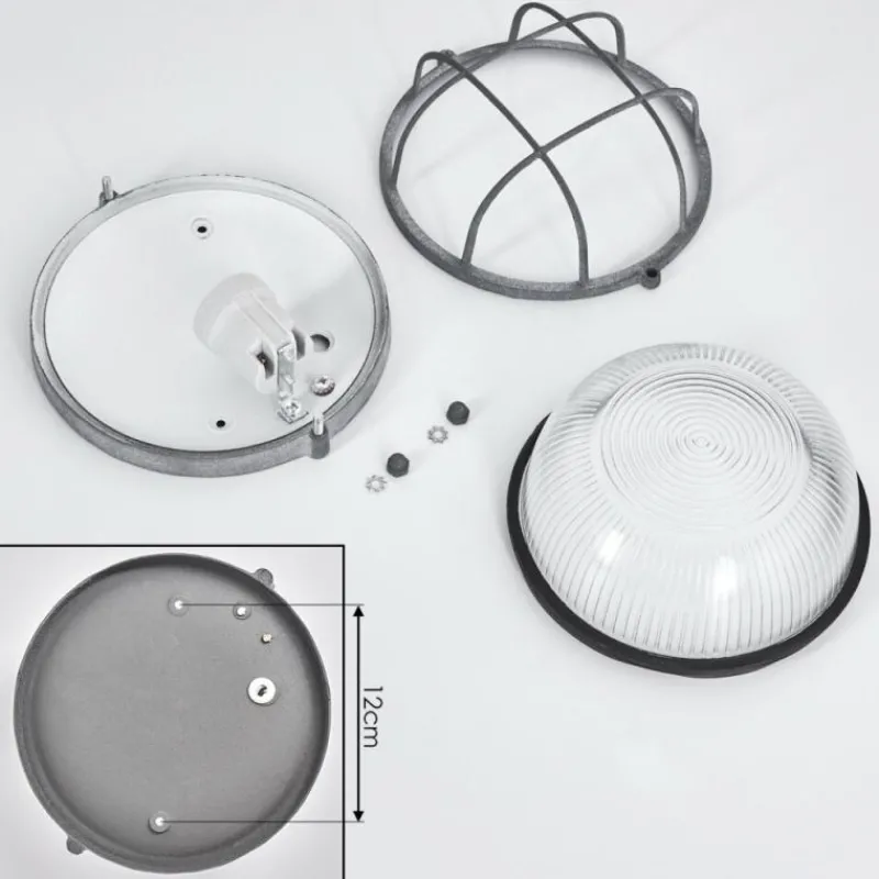 hofstein Plafonnier Chaquire Gris, 1 lumière